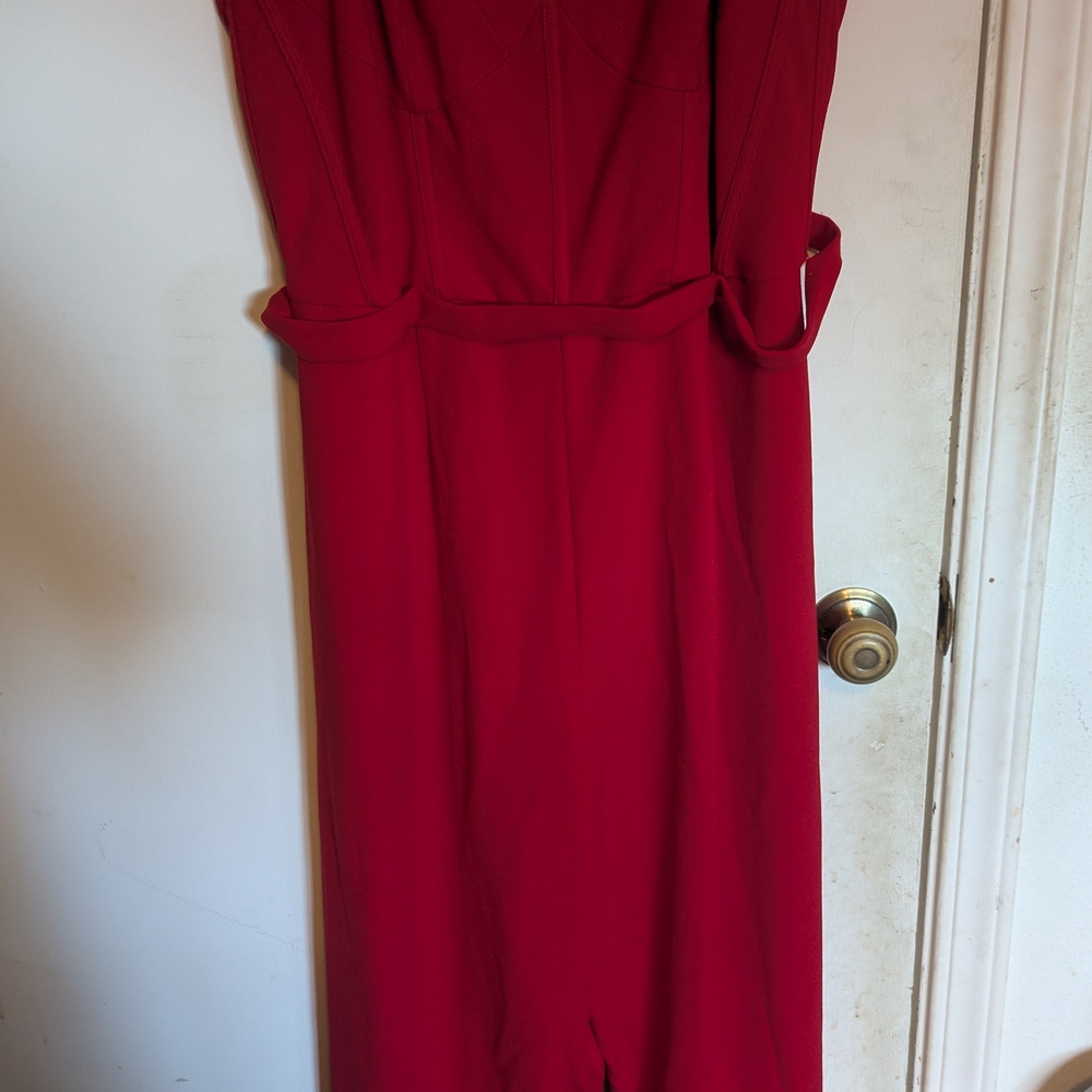 Elegant Red Asymmetrical Dress